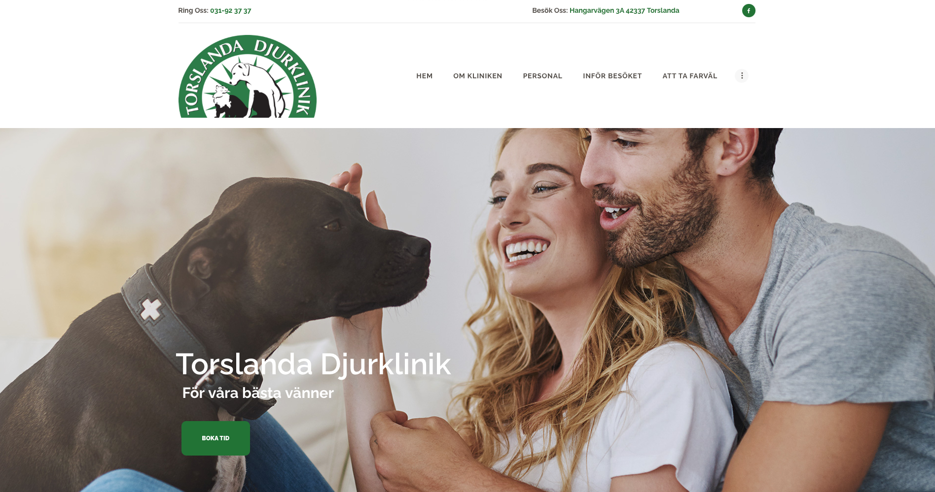 Torslanda Animal Clinic Webpage